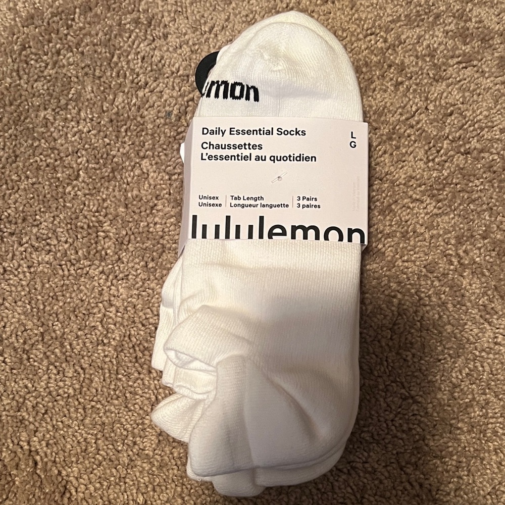 lululemon athletica White Casual Socks - 3 Pack